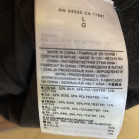 Banana Republic Silk Blend Cardigan Womens Large Light Grey Long Sleeve - Picture 5 of 6